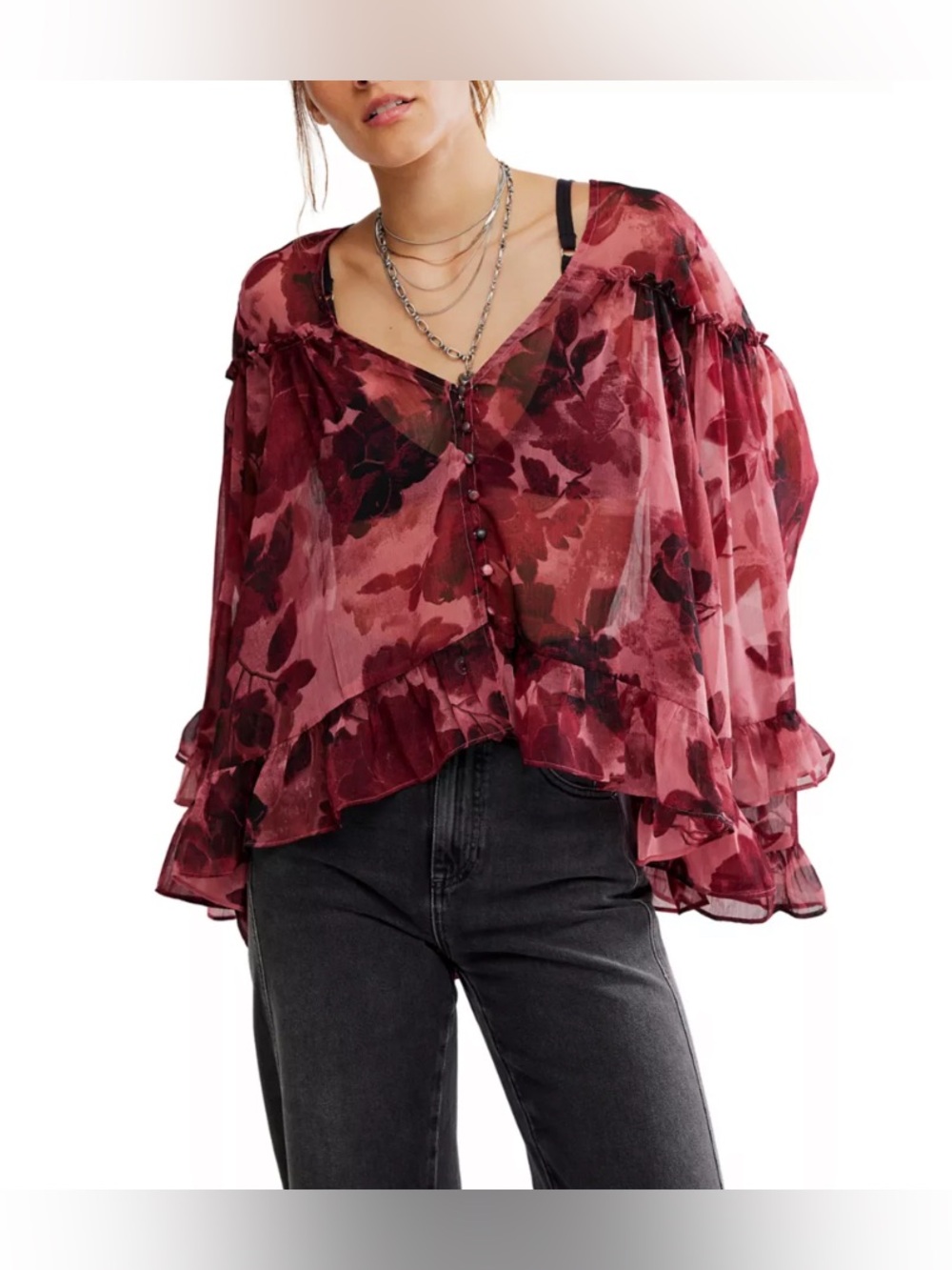NWT Free People Day Dreaming Blouse Sz S